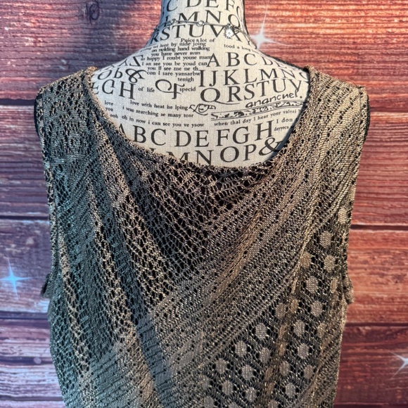 MSK Women Gold & Black Shimmering Lined Dress. Size XL - Picture 6 of 10